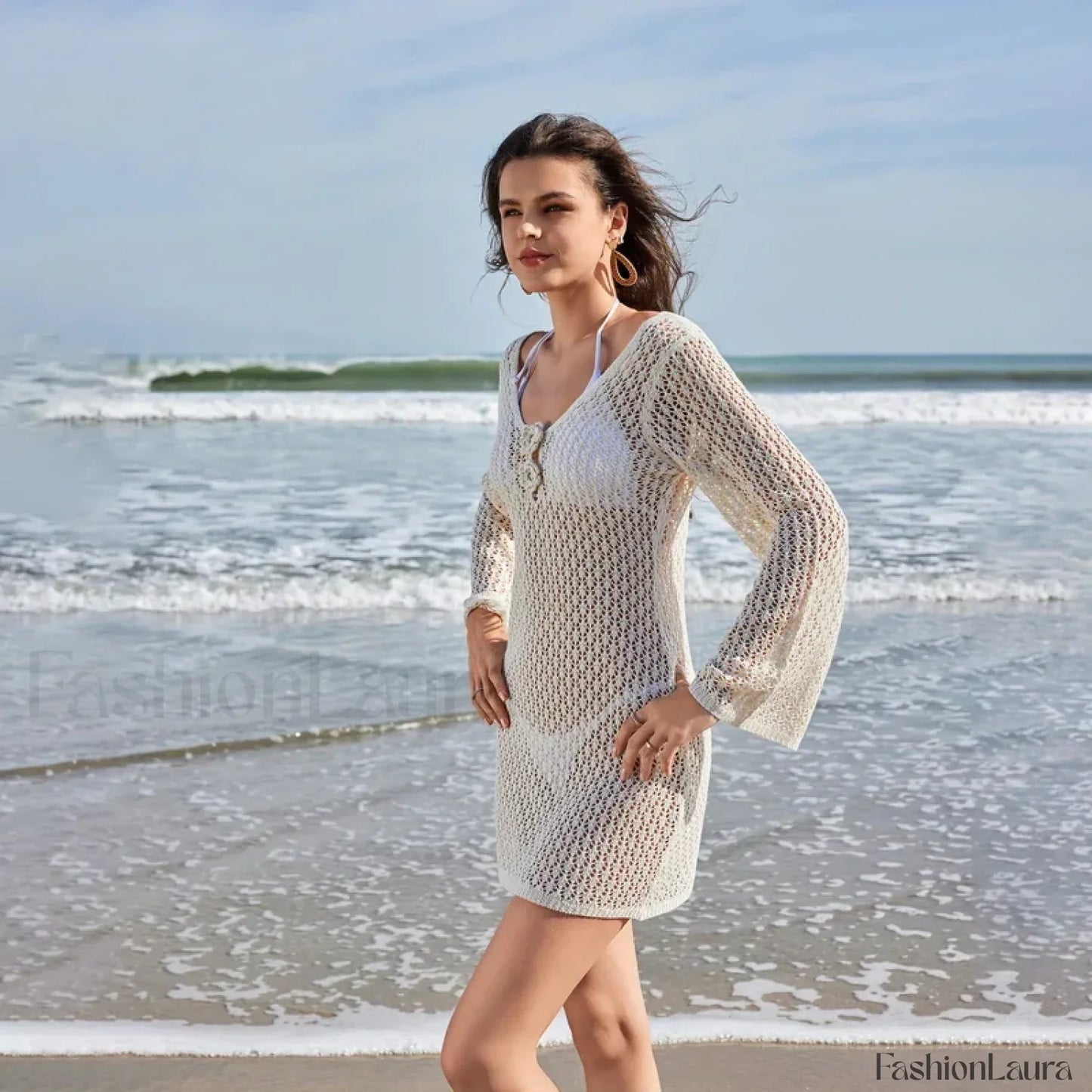 Long Sleeve Shirt Beach Cover Up