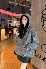 Loose Fit Thick Hooded Hoodie Grey / M