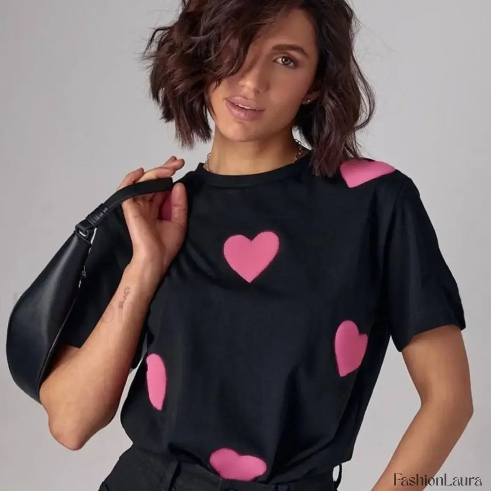 Lover Print White & Black T Shirt