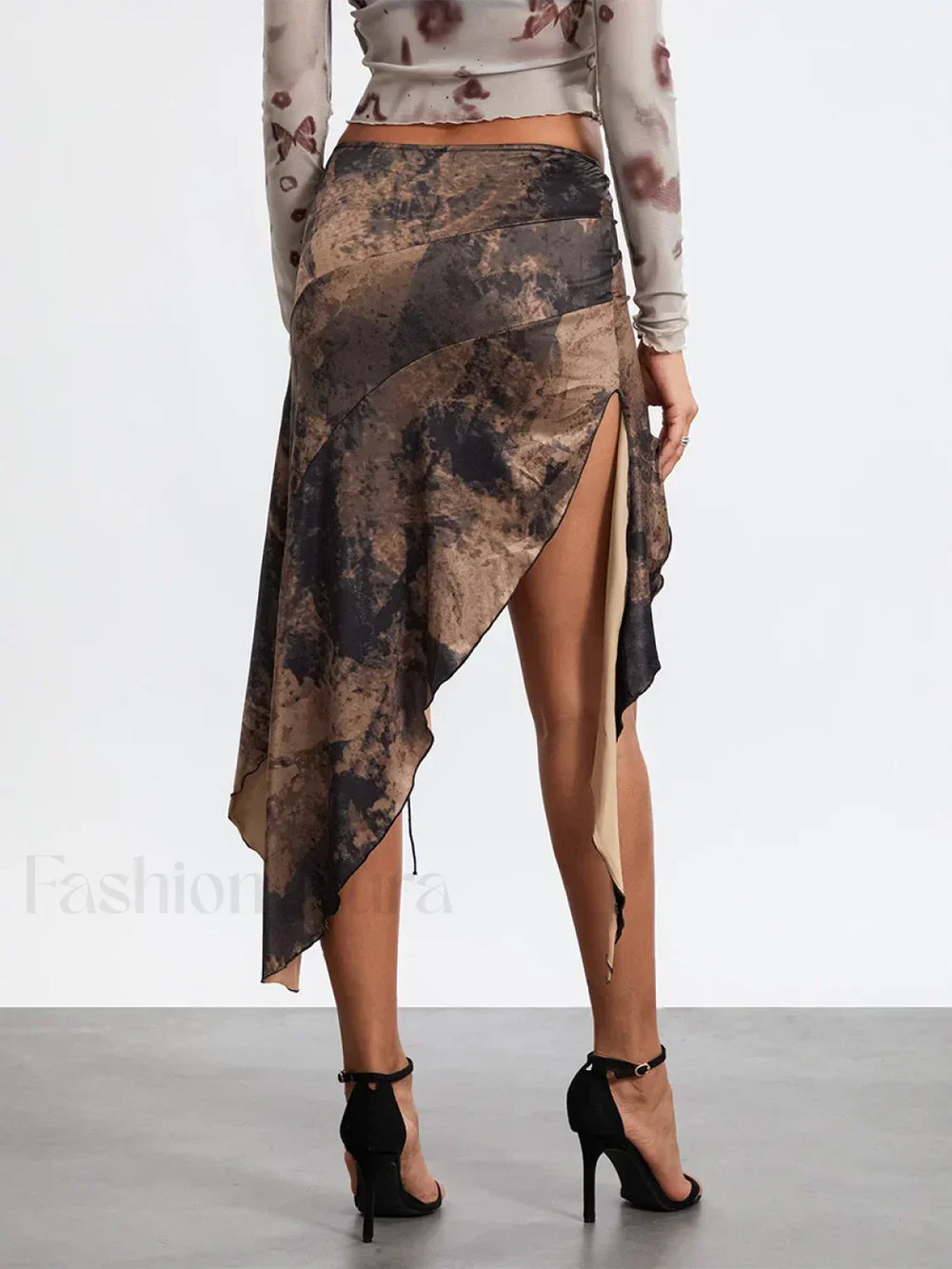 Low Rise Tassel Asymmetrical Retro Skirt