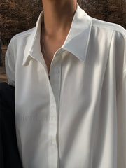 Made For You Trendy Oversized Button Down Shirt Shirts