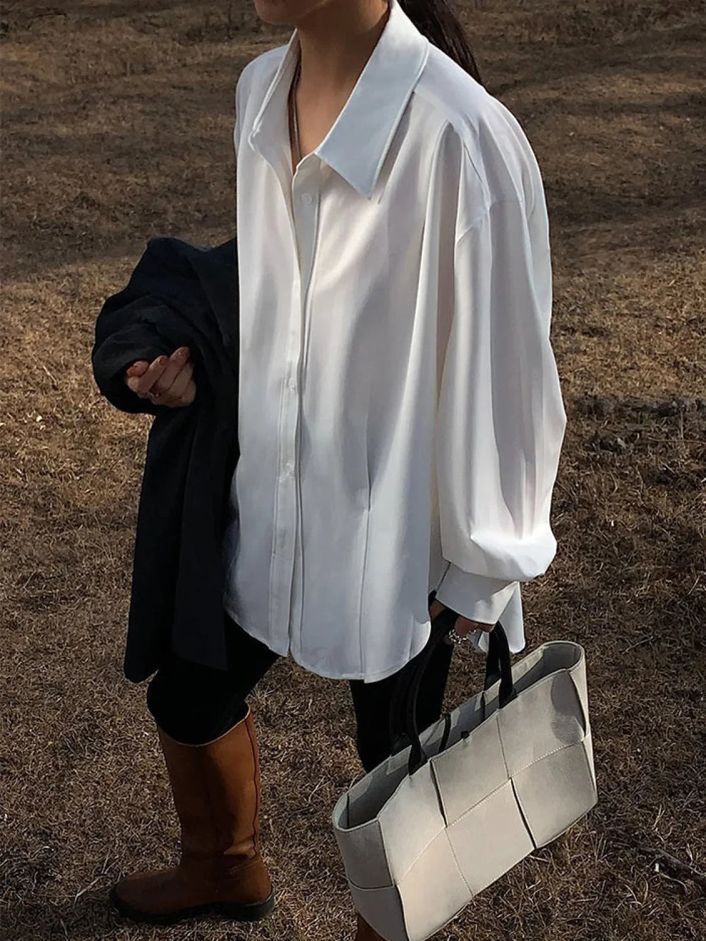 Made For You Trendy Oversized Button Down Shirt Shirts