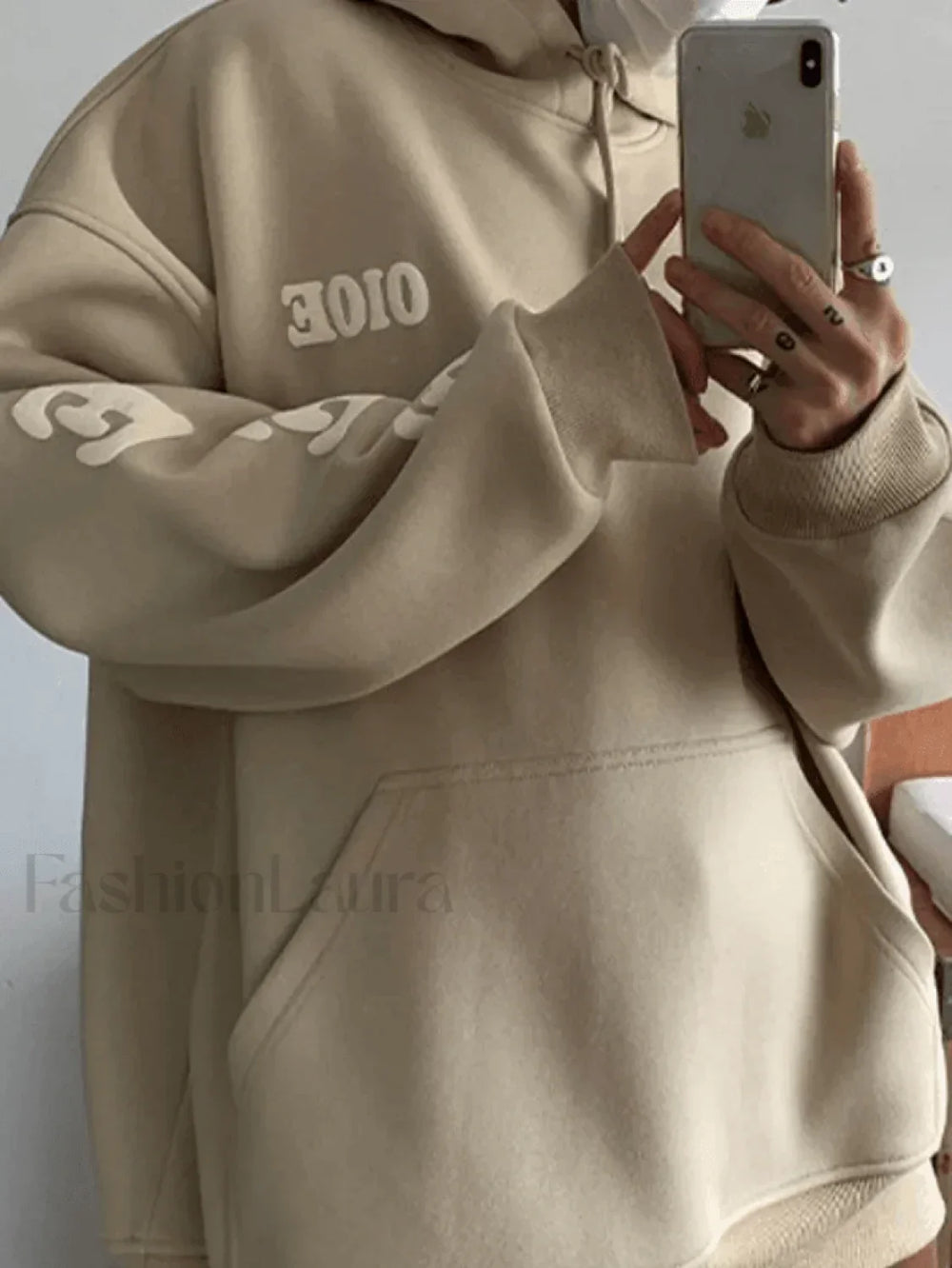 Men’s Alphabet Graphic Pullover Hoodie Sweatshirts & Hoodies L