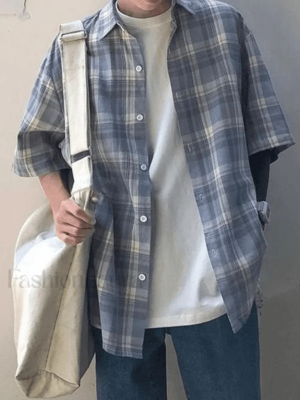 Men’s Checkered Print Shirt Shirts