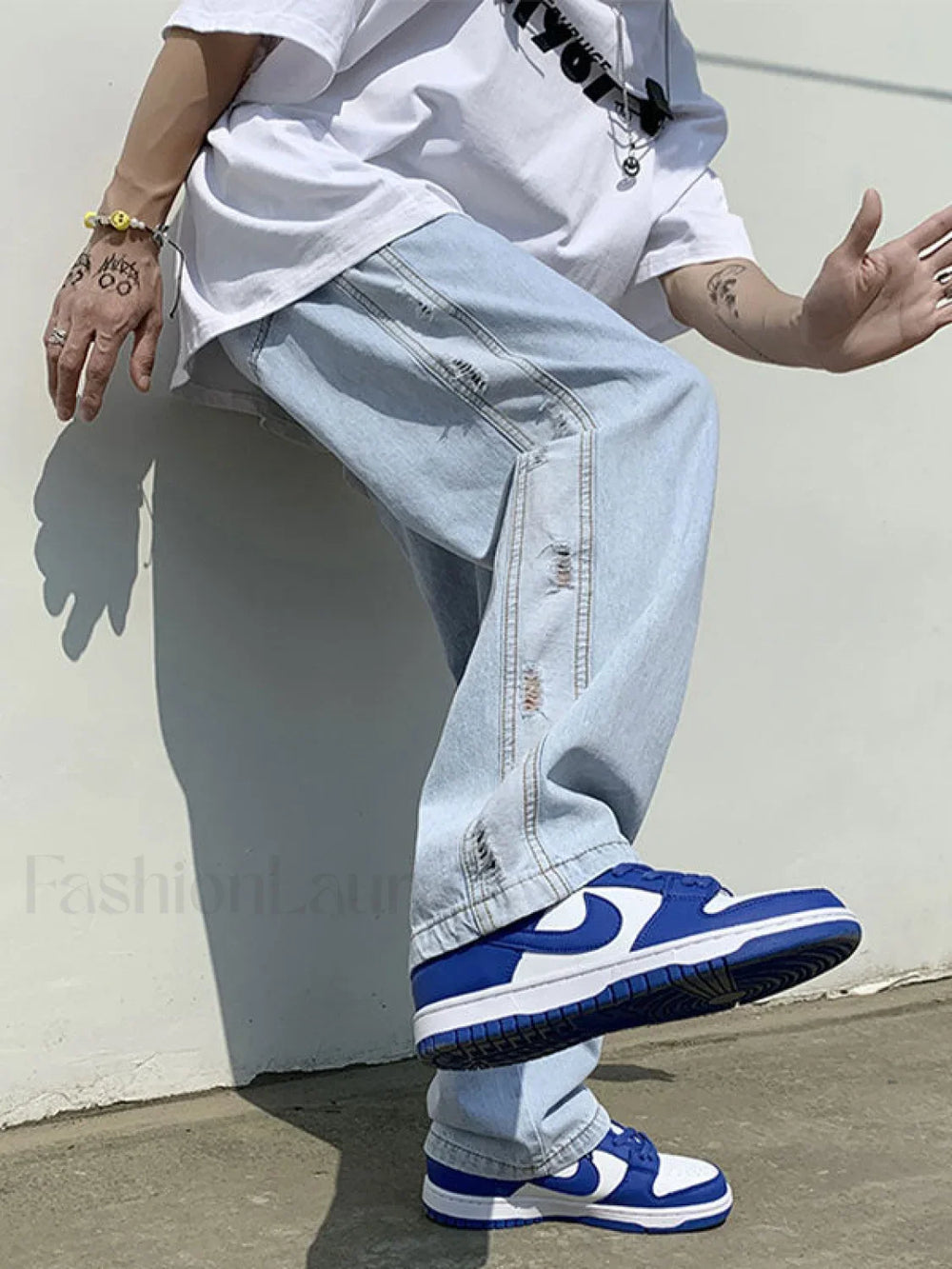 Men’s Colorblock Straight Jeans Jeans