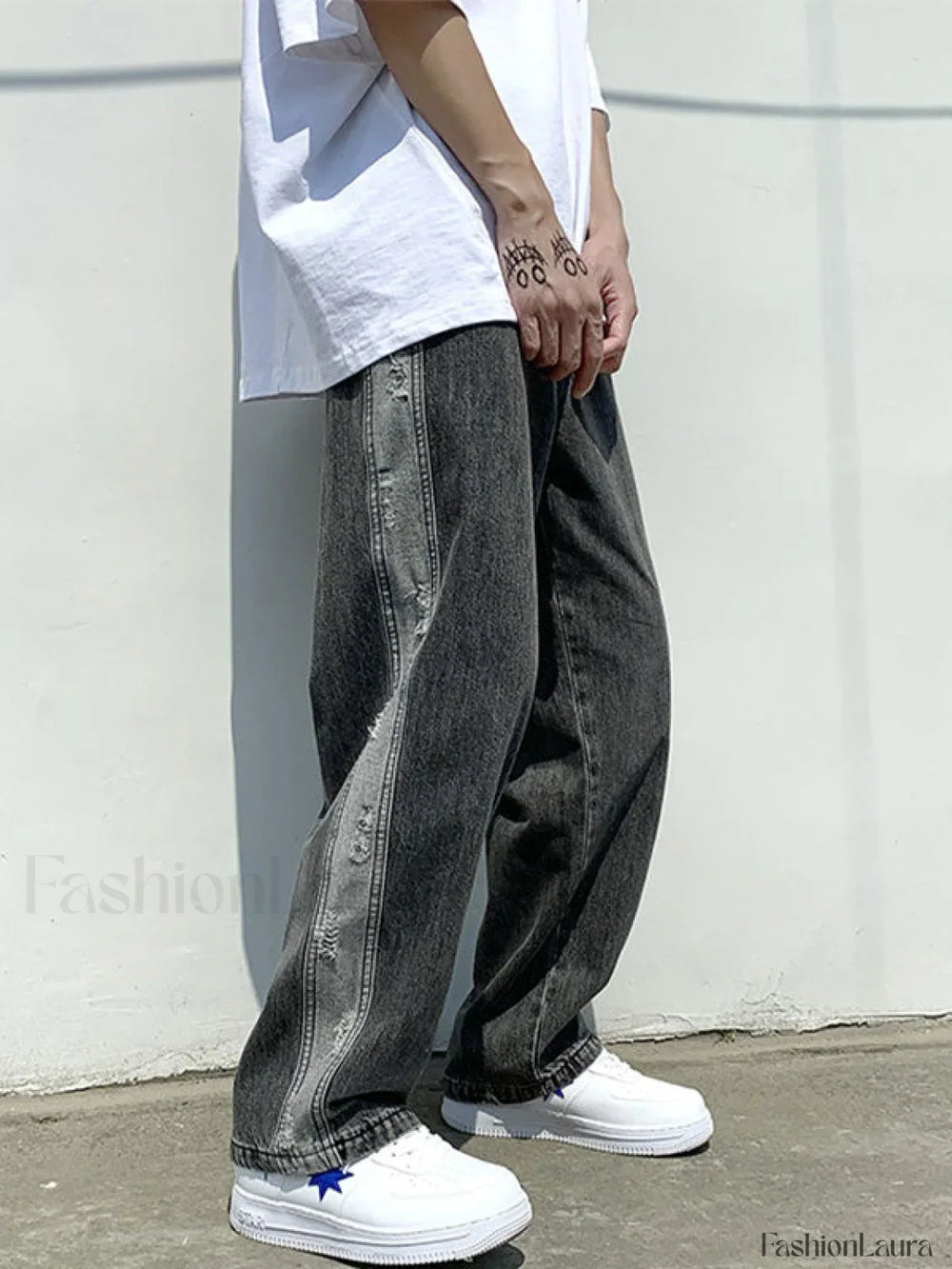 Men’s Colorblock Straight Jeans Jeans