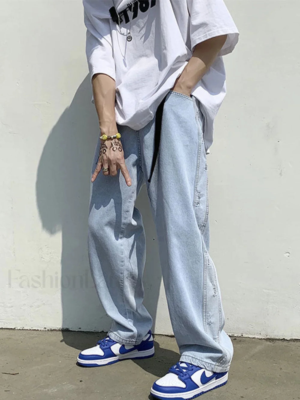 Men’s Colorblock Straight Jeans Jeans