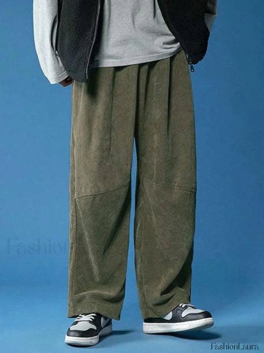 Men’s Corduroy Casual Pants Green / M Pants