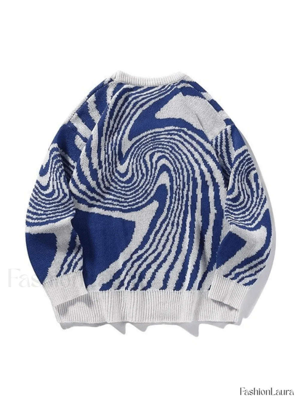 Men’s Crew Neck Jacquard Knit Sweater Sweaters