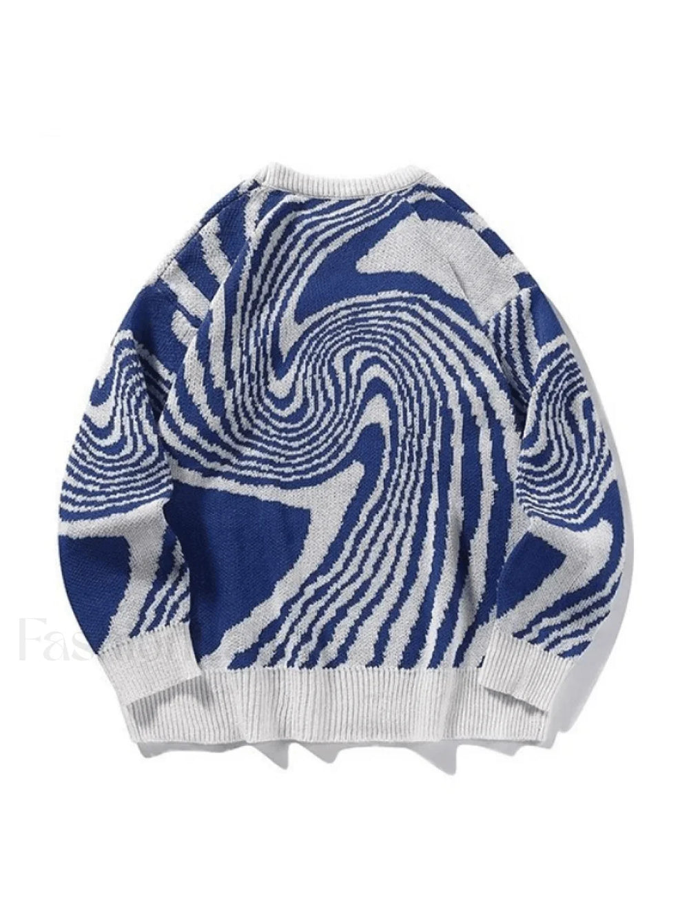 Men’s Crew Neck Jacquard Knit Sweater Sweaters