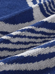 Men’s Crew Neck Jacquard Knit Sweater Sweaters