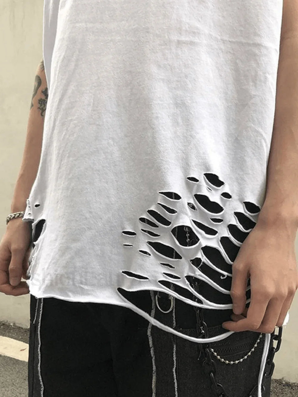 Men’s Distressed Vest Tops&Tees