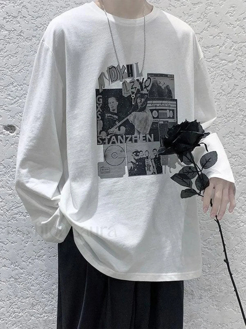 Men’s Era Graphic Long Sleeve Tee Tops&Tees