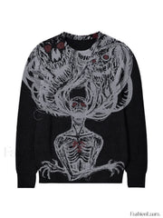 Men’s Evil Force Jacquard Pullover Sweater Black / M Sweaters