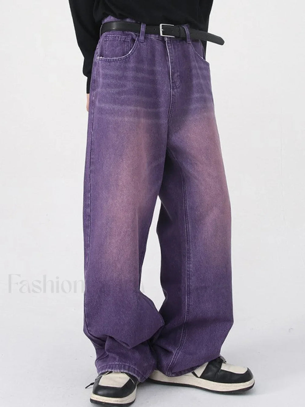 Men’s Faded Vintage Denim Loose Jeans loose jeans