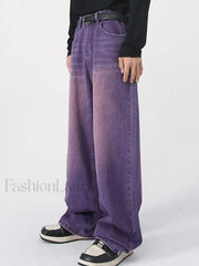 Men’s Faded Vintage Denim Loose Jeans loose jeans