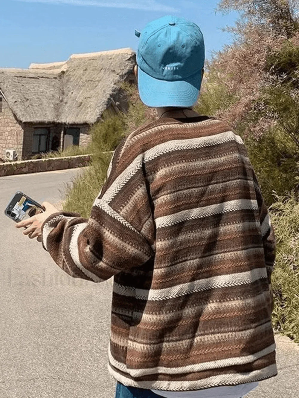 Men’s Pocket Striped Knit Sweater Sweaters