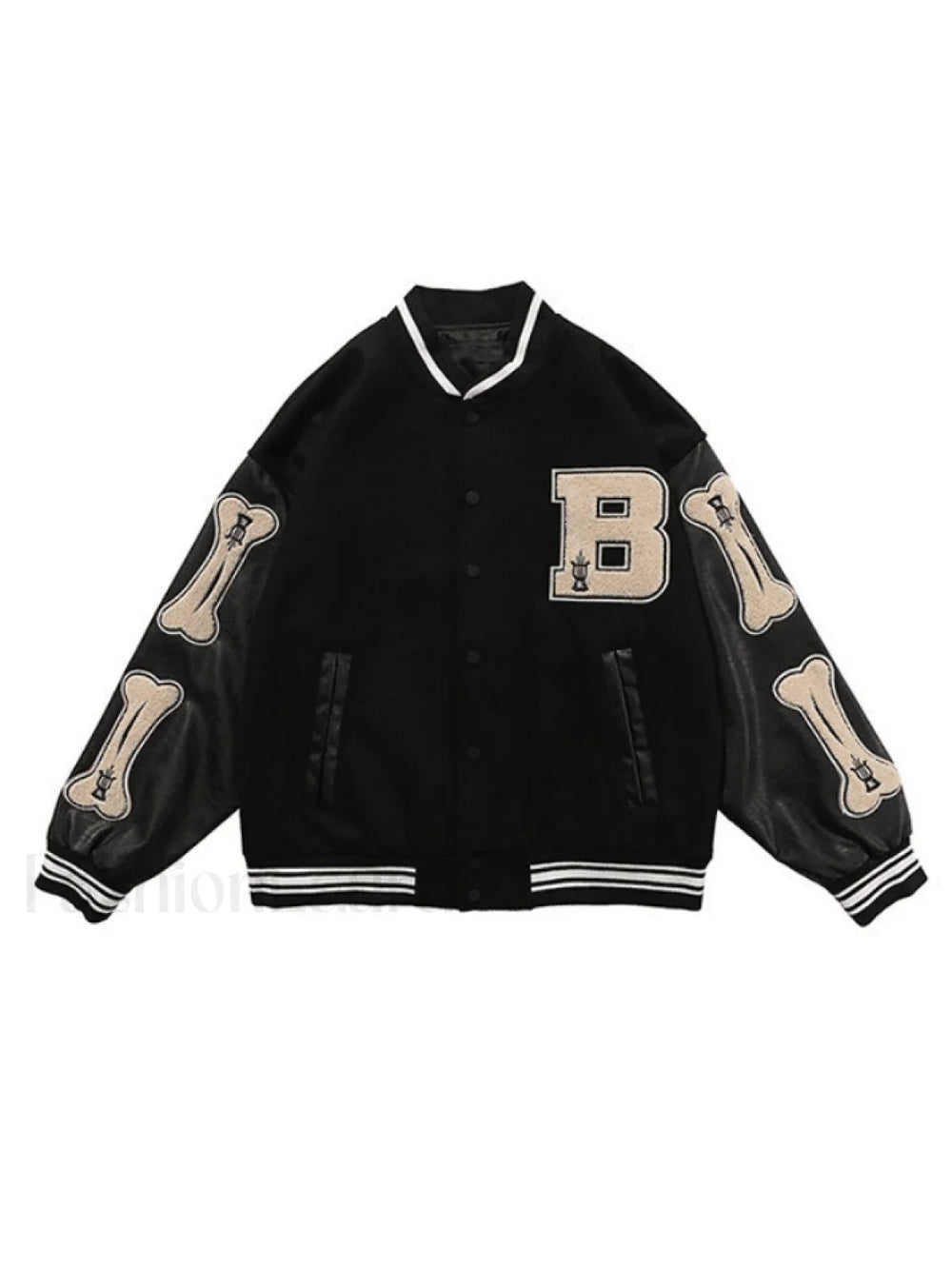 Men’s Toweling Embroidered Varsity Jacket Black / M Jackets