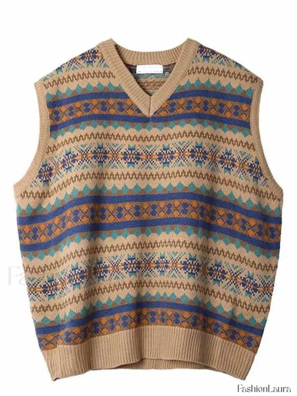 Men’s Vintage Jacquard Sweater Vest Sweaters