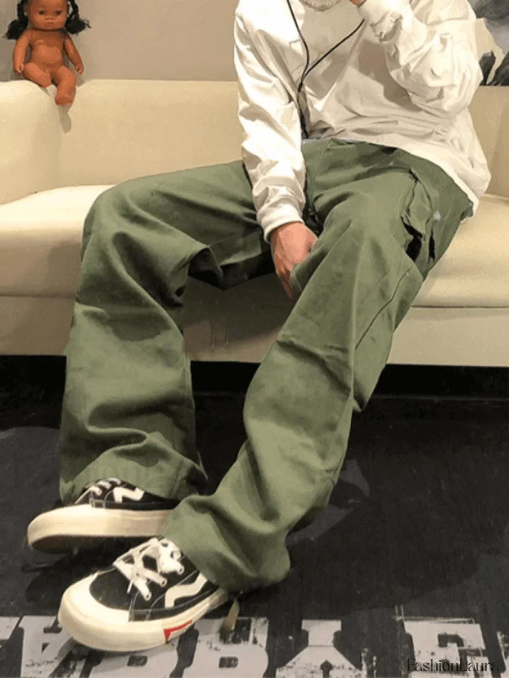 Men’s Vintage Straight Leg Cargo Pants Pants