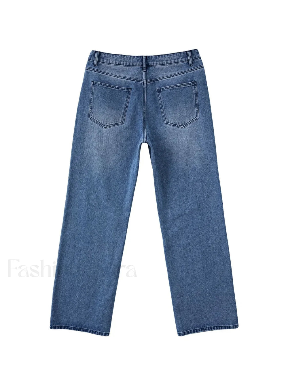 Men’s Washed Revenge Straight Leg Jeans loose jeans