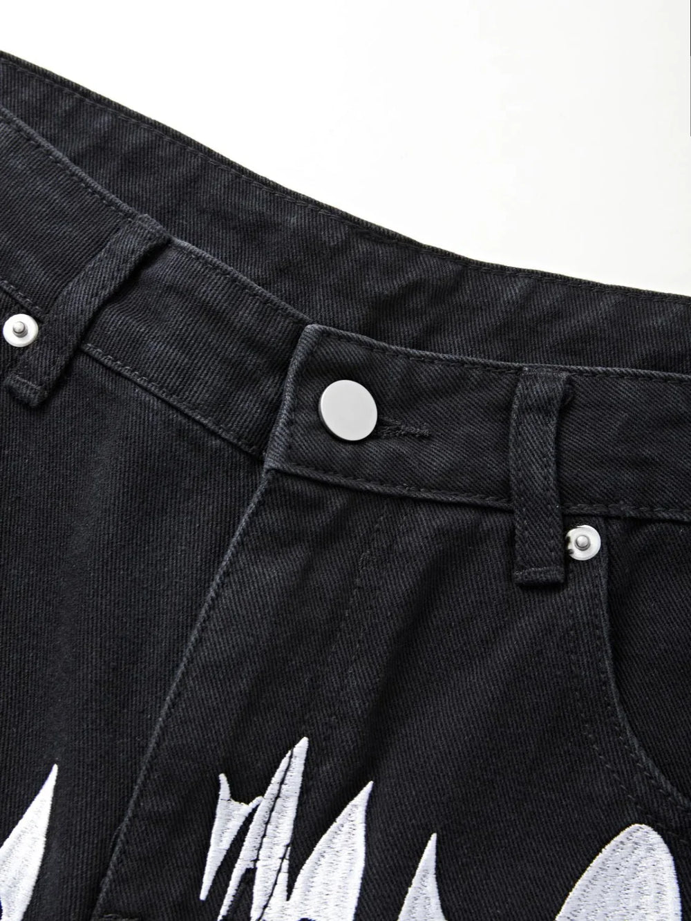 Men’s Washed Revenge Straight Leg Jeans loose jeans