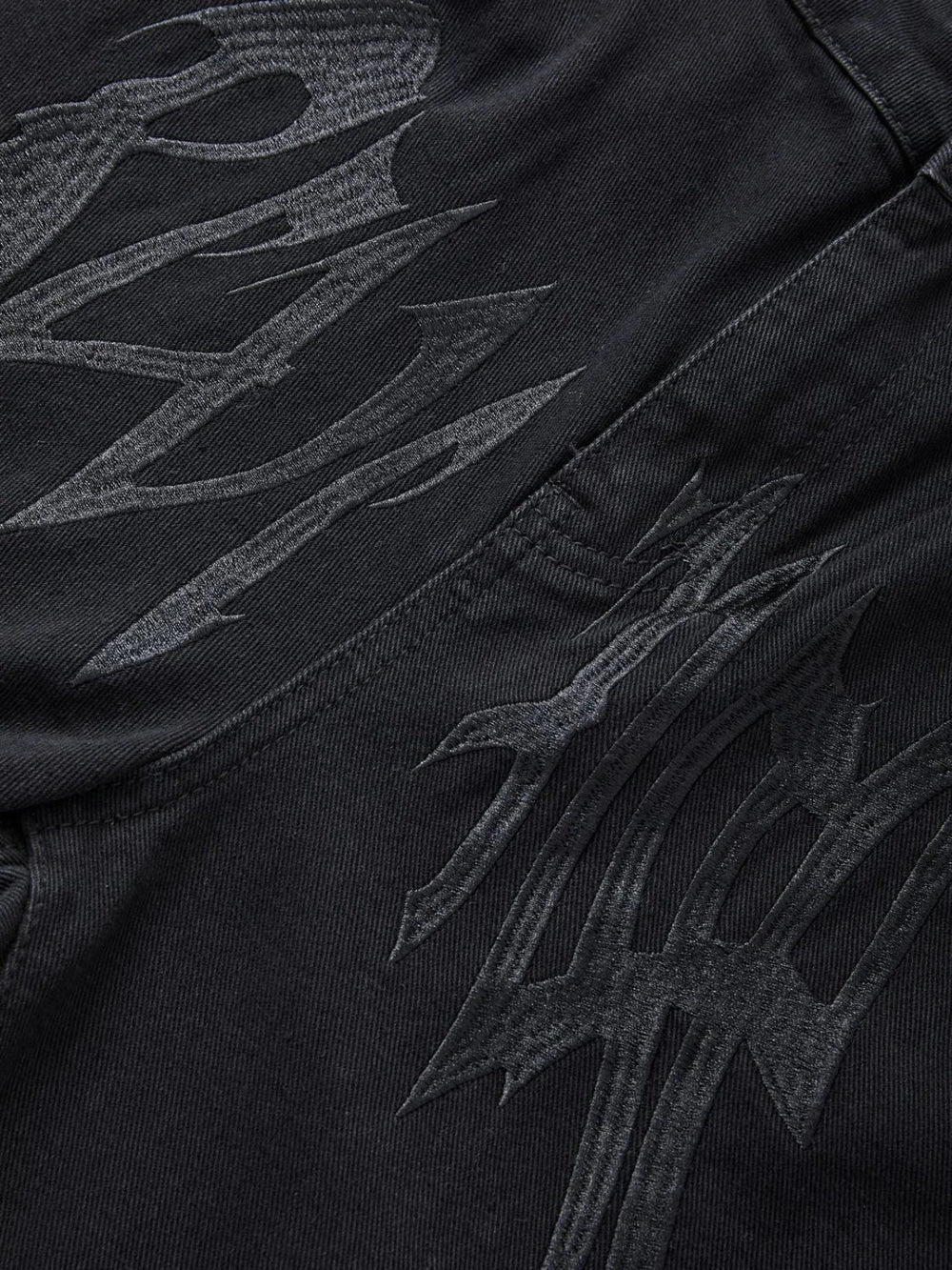 Men’s Washed Revenge Straight Leg Jeans loose jeans