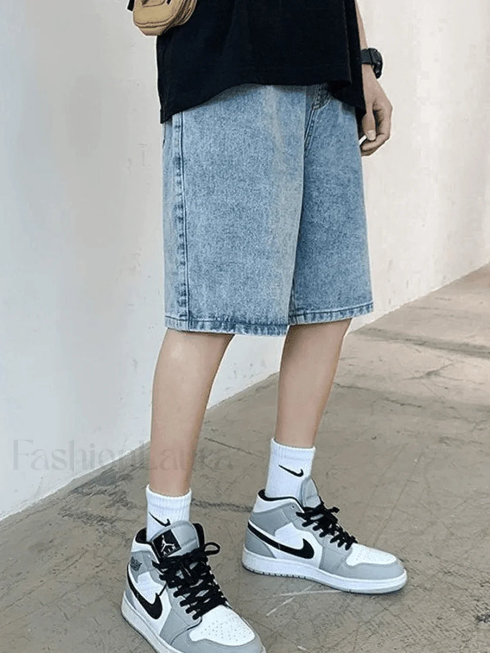 Men’s Washed Skate Denim Shorts Shorts