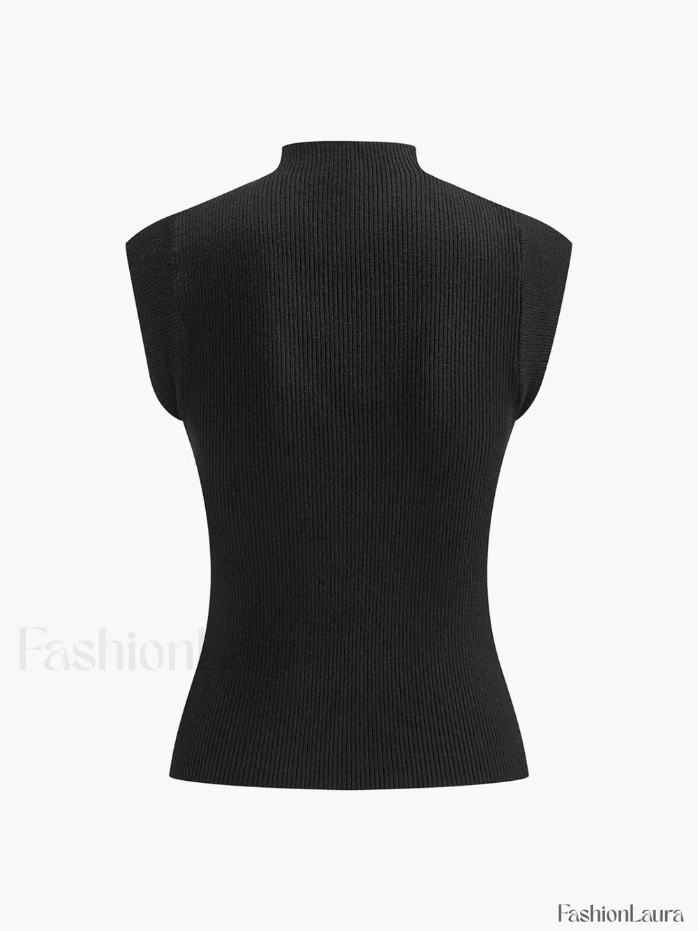 Mesh Patchwork Sleeveless Top Knit Tops