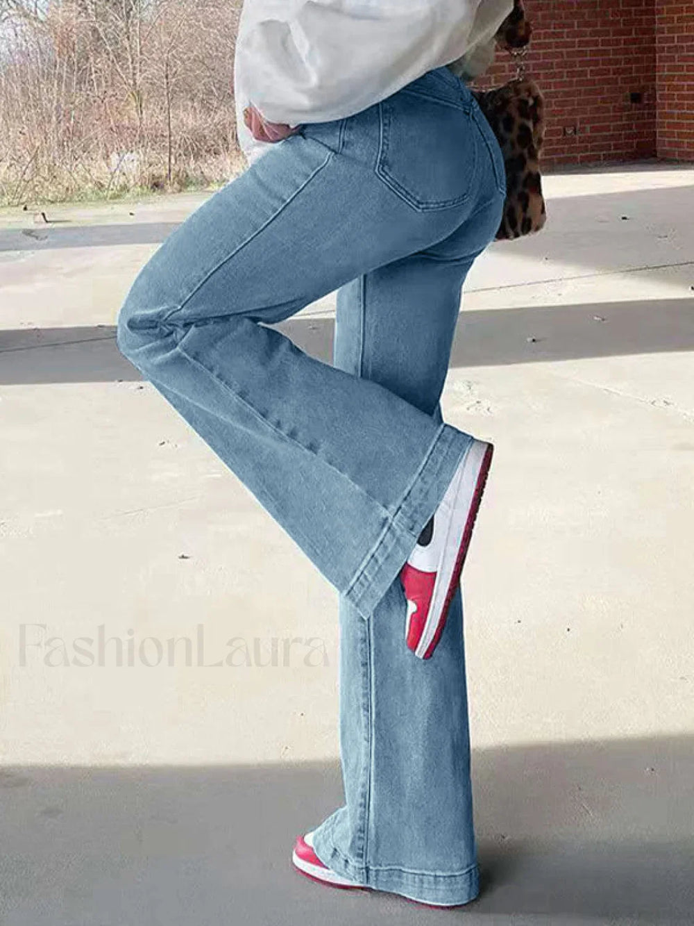 Mid Waist Washed Boyfriend Jeans Boyfriend Jeans