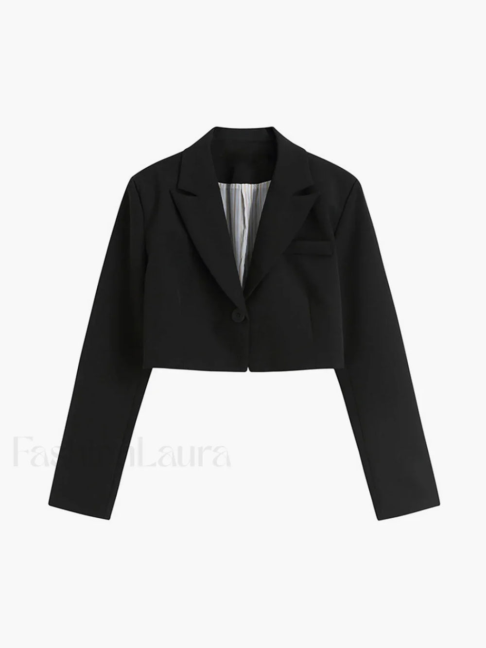 Mind My Graceful Business Crop Blazer Blazers