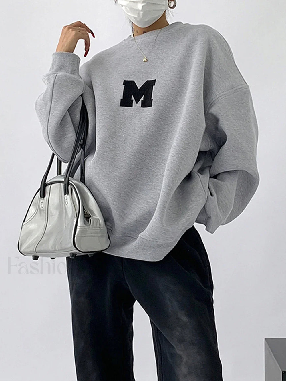 Minimalism Charming Oversized Sweatshirt Grey / XS Sweatshirts