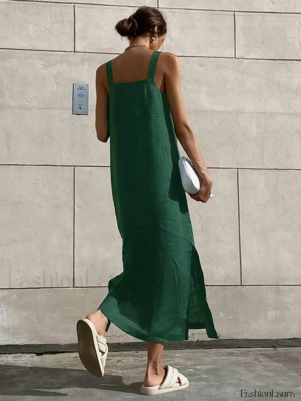Minimalism Cotton Cami Long Dress Dresses