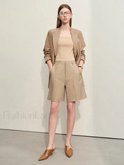 Minimalism Professional Style Solid Straight Casual Short