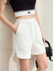 Minimalism Striped Casual Basic Fashion Slit Short