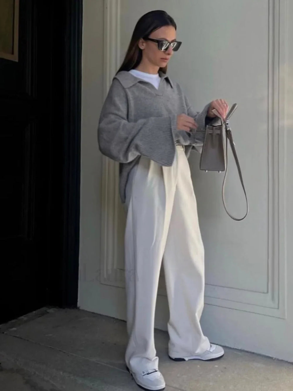 Minimalist Charming Oversized Sweater Sweaters L