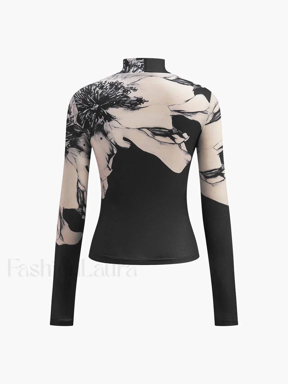 Mock Neck Tye Dye Printed Shirt T Shirts