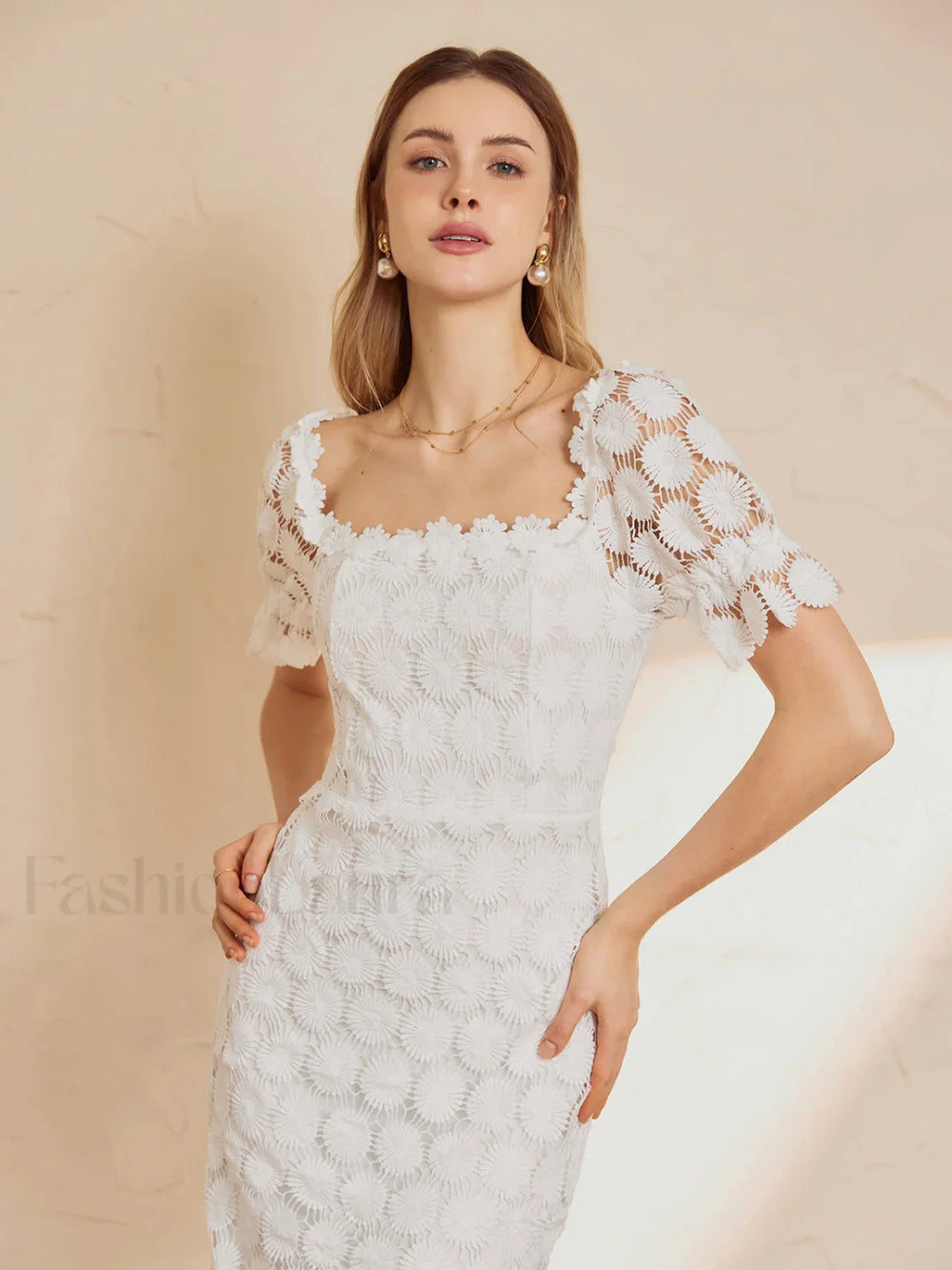 Multi Floral Graceful Midi Dress Dresses