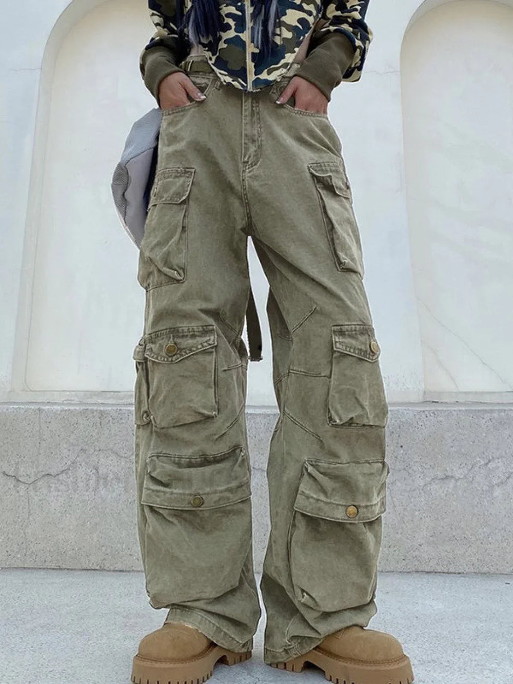 Multi Pockets Vintage Baggy Cargo Jeans Cargo Jeans