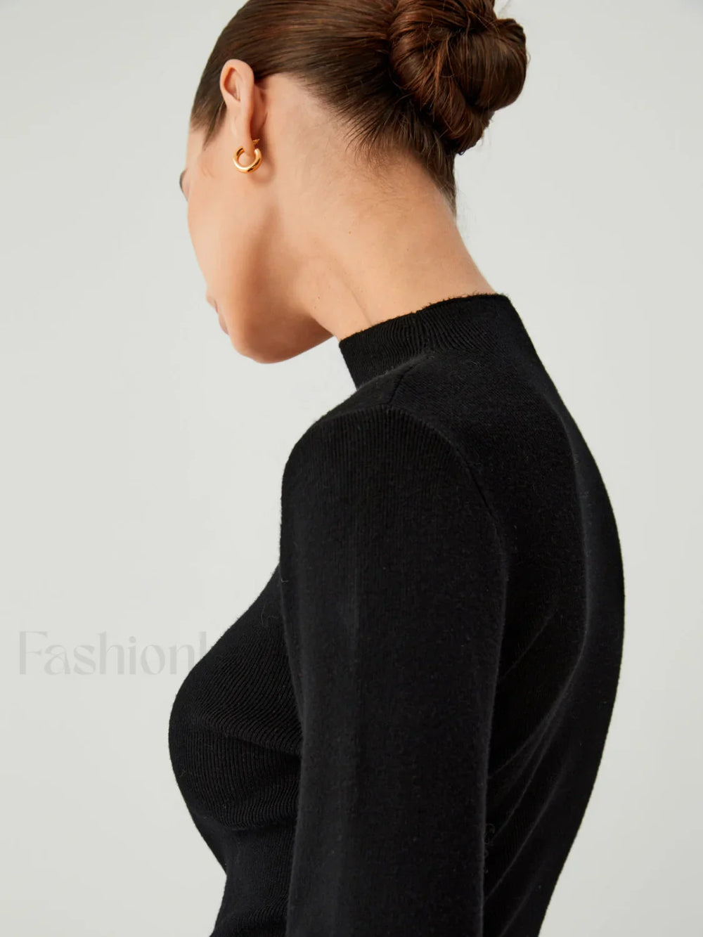 New Era Halter Cutout Modern Long Sleeve Knit Top Sweaters L