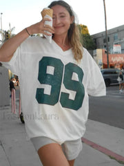 No. 99 Digital Print Oversized T Shirt