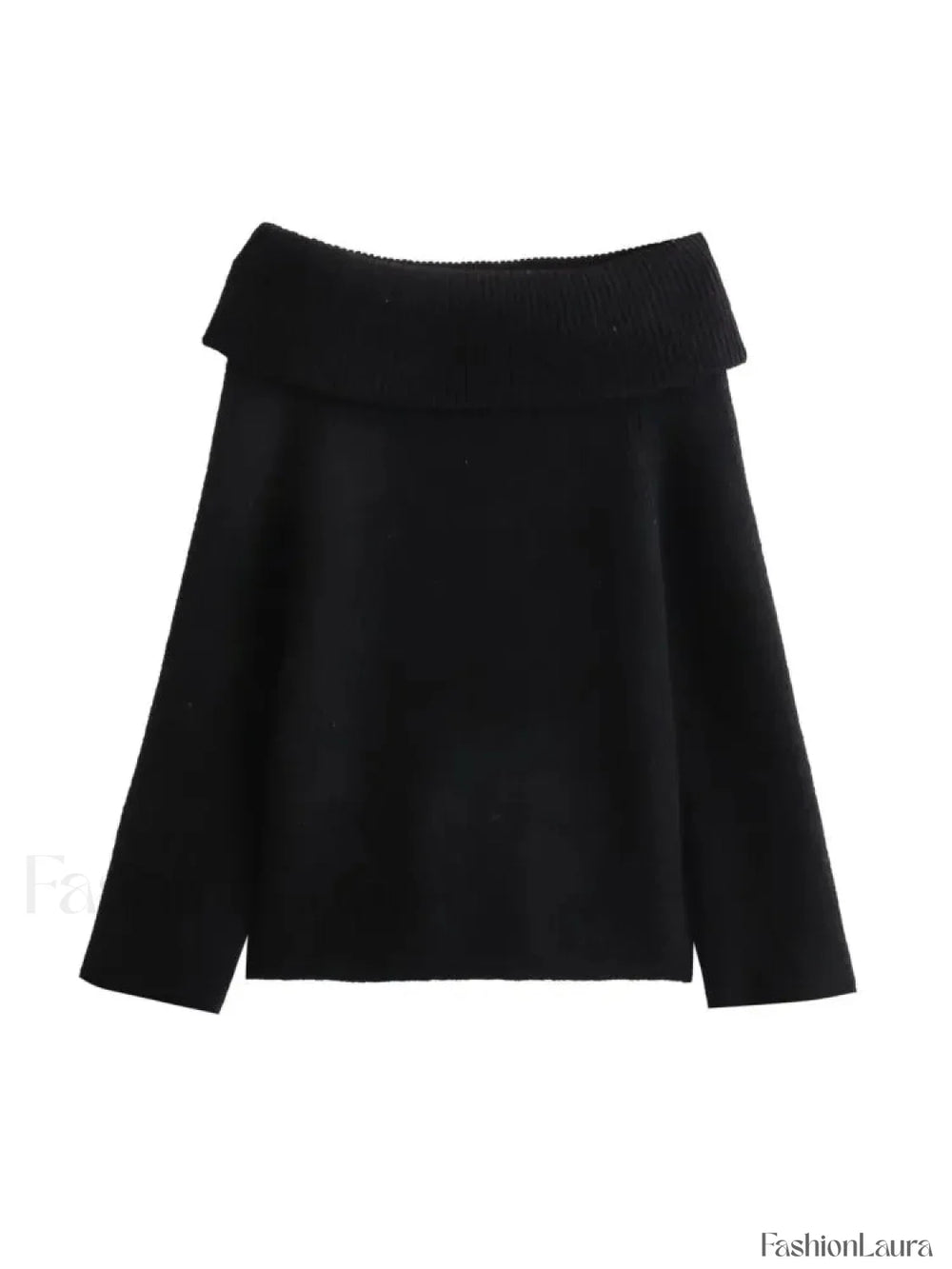 Off Shoulder Christmas Sweater for Women black / S Sweaters L