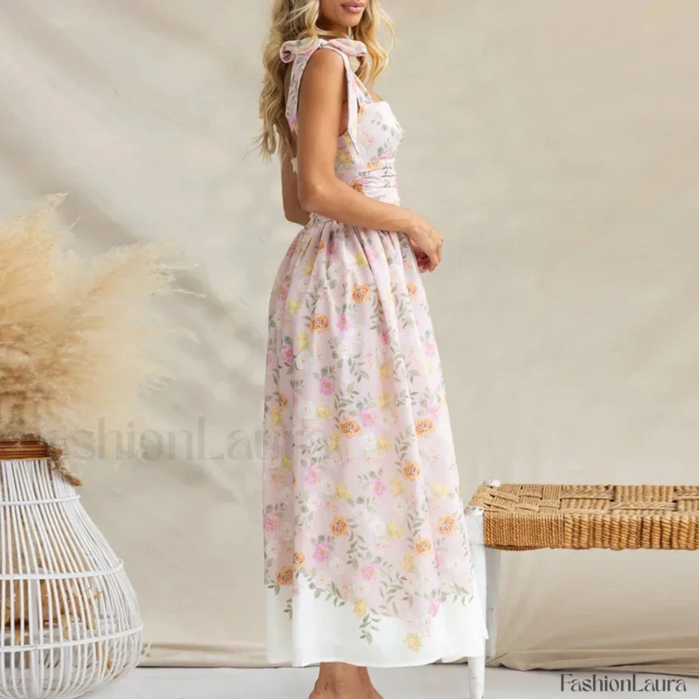 Off Shoulder Pleated Floral Dress