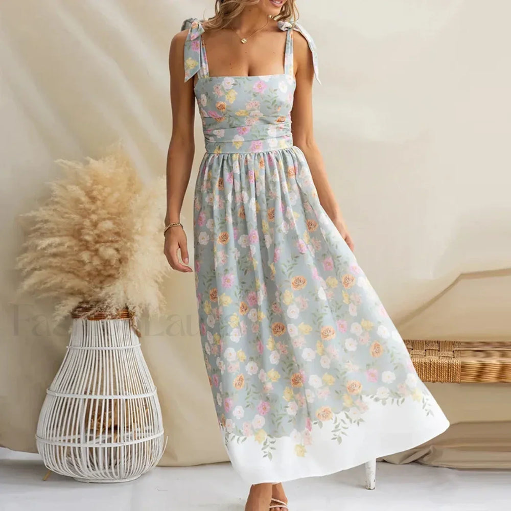 Off Shoulder Pleated Floral Dress