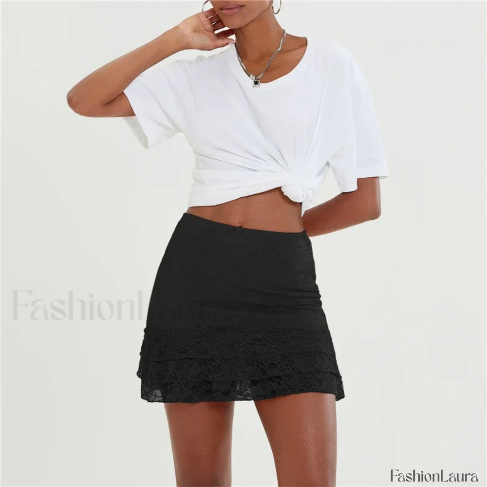 Office Lace High Waist Skirt