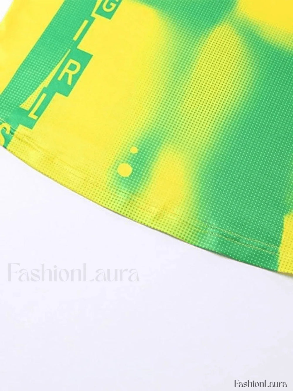 Ombre Pixel Print Crop Tank Top Tops&Tees