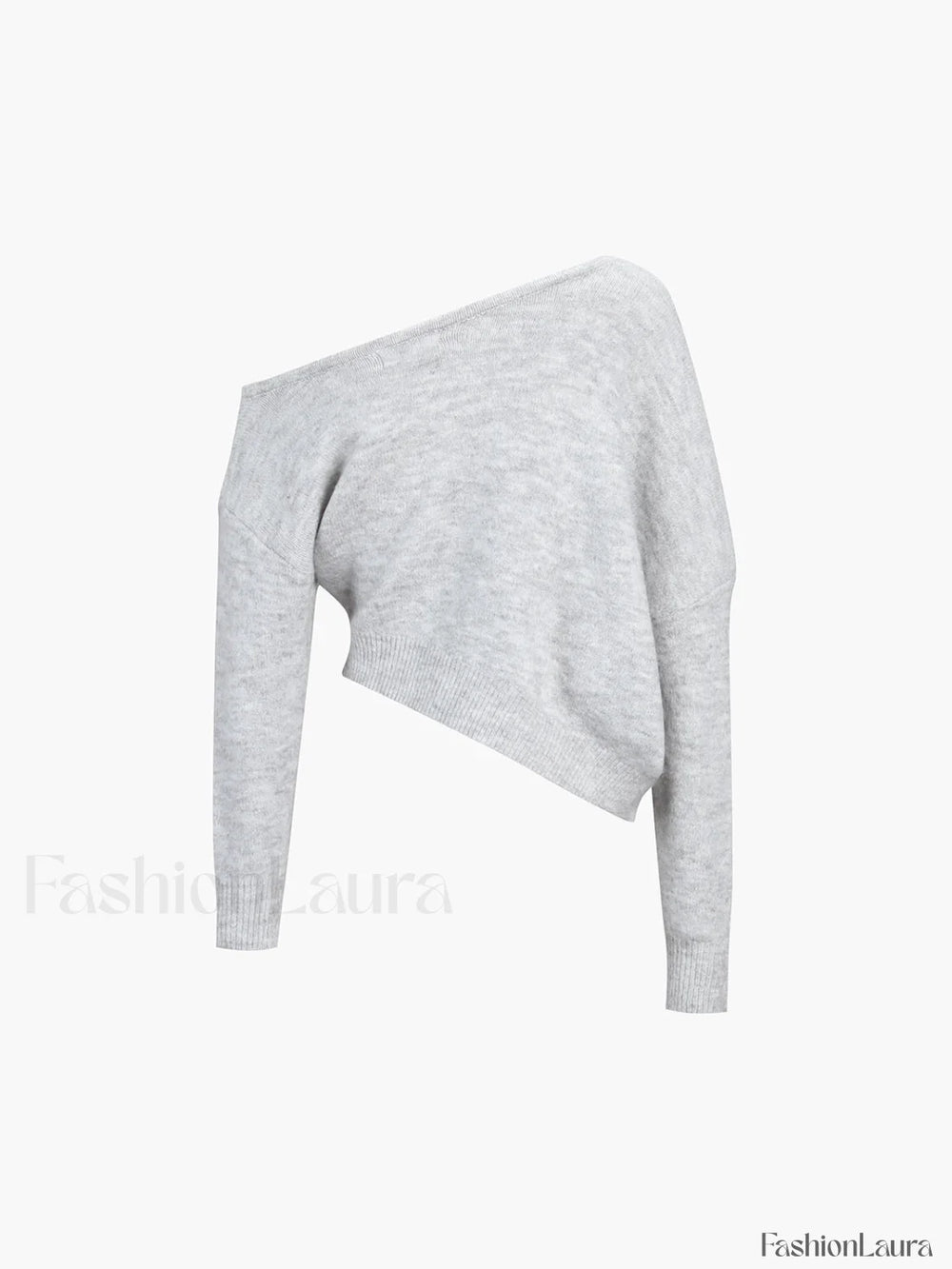 One Shoulder Asymmetric Sweater Sweaters