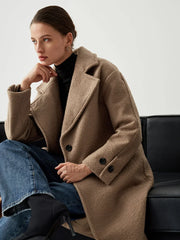 Oversized Charming Wool Coat Brown / XS Wool Coats