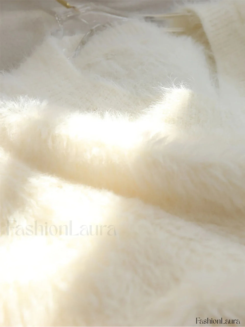 Oversized Fuzzy V neck Sweater Sweaters