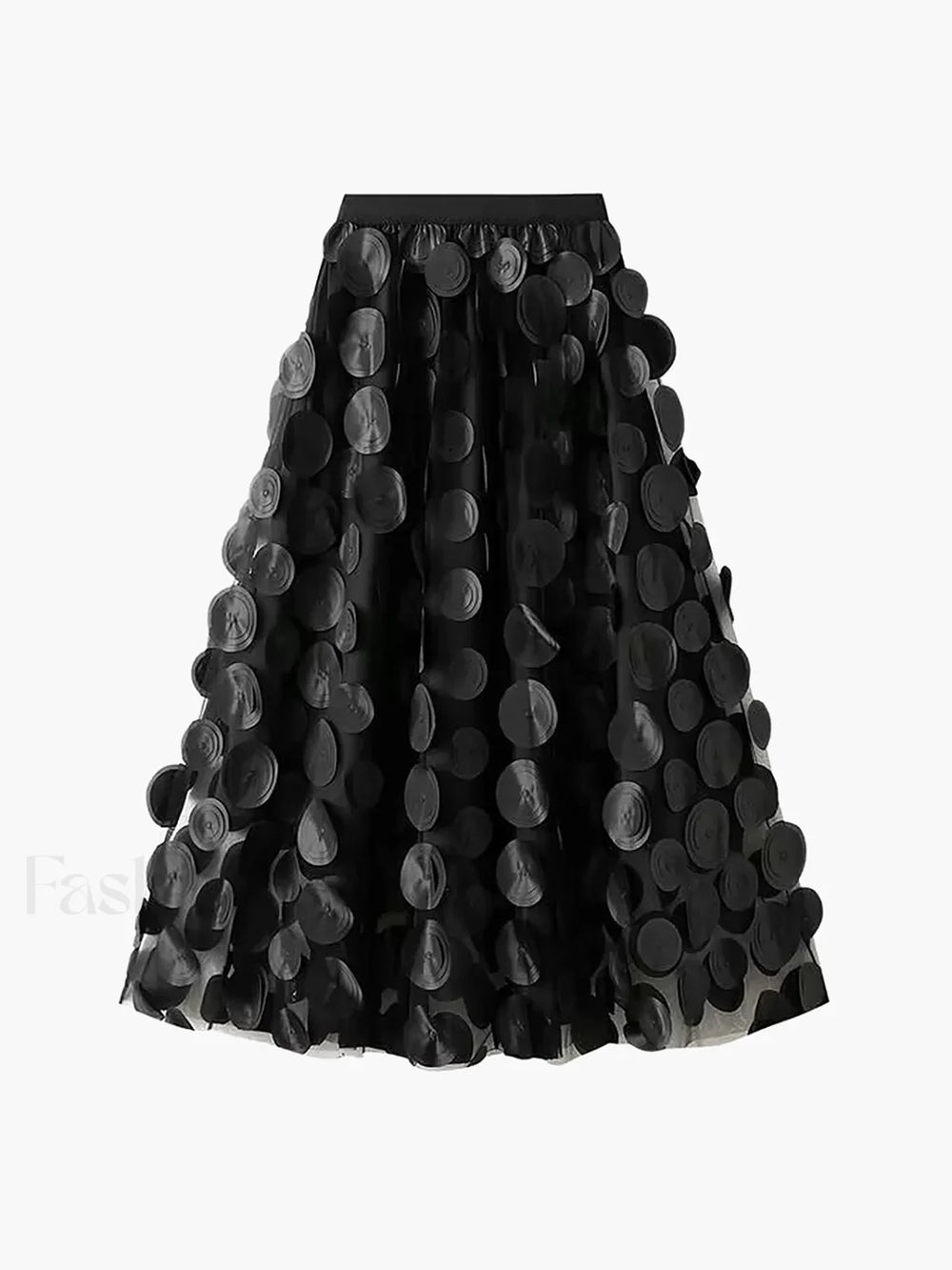 Oversized Mesh Polka Trendy Dot Midi Skirt Skirts